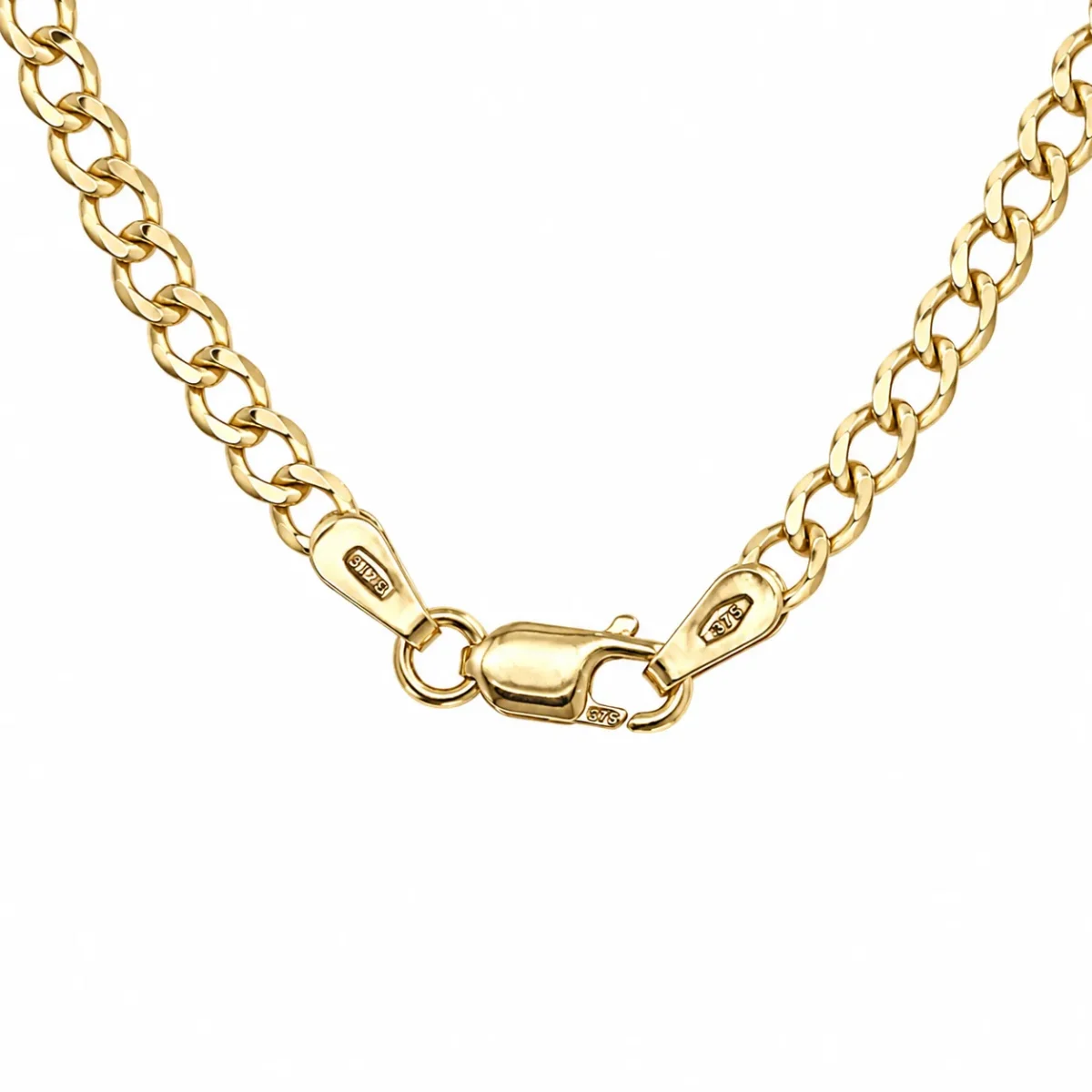 9ct Yellow Gold Grumetta Rada 6-Sided Open Curb Chain 60cm – Made in Italy - 70HKI445