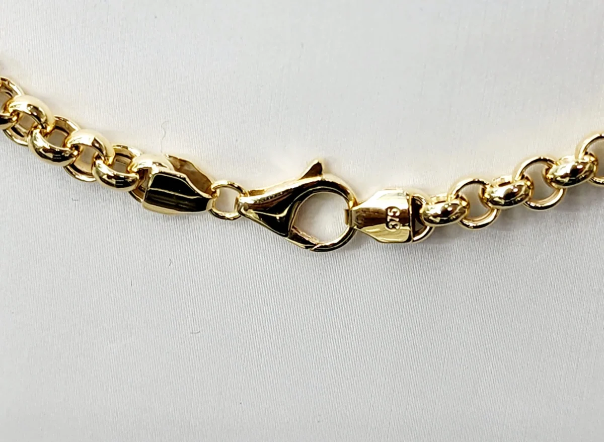 9ct Yellow Gold Hollow Round Belcher Chain – 5.50mm – 55cm & 60cm – Made in Italy