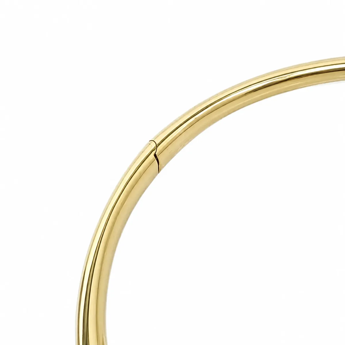 9ct Yellow Gold Italian Made Hollow Hinged Twist Bangle – Graduated Design - AT55Y