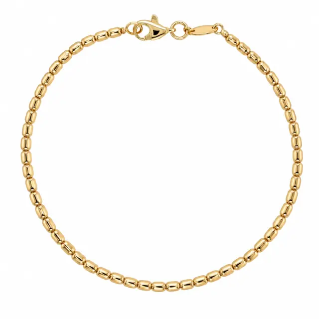 9ct Yellow Gold Italian Made Round Box Link Bracelet 2.0mm x 19cm - VX3BCB4141