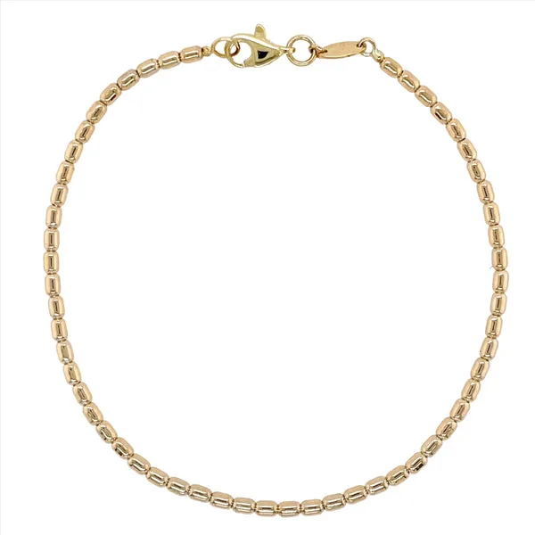 9ct Yellow Gold Italian Made Round Box Link Bracelet 2.0mm x 19cm - VX3BCB4141