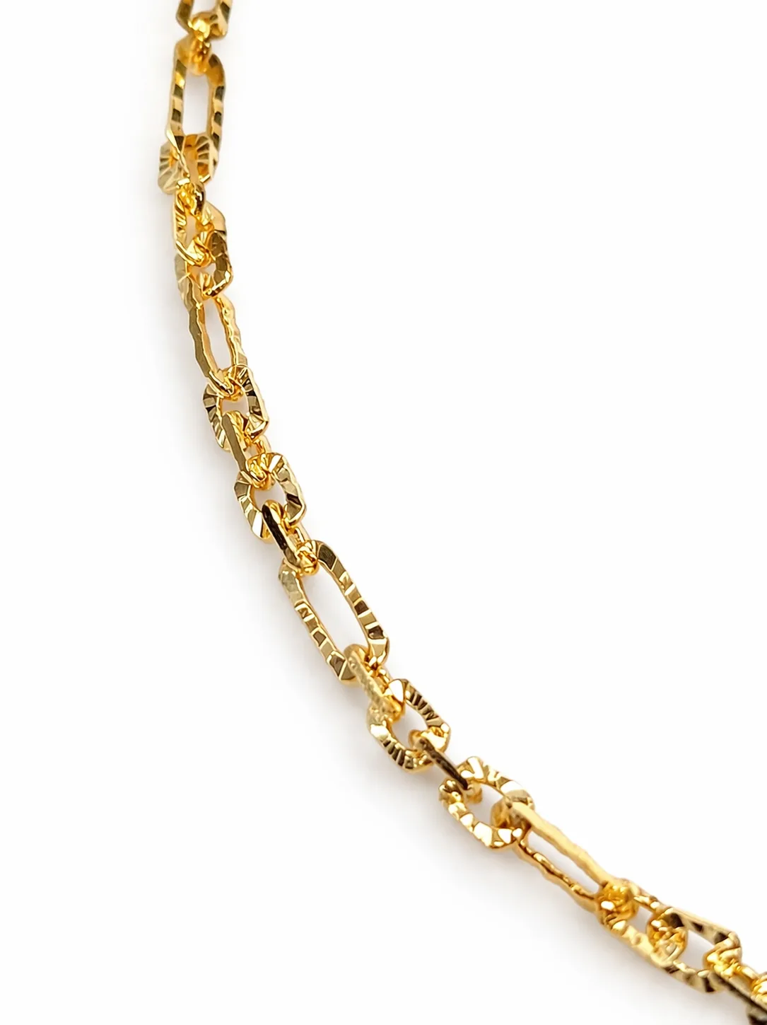 9ct Yellow Gold Italian Super Star Figaro Link Bracelet 19cm – Diamond Cut Finish - BNRA8-4-19