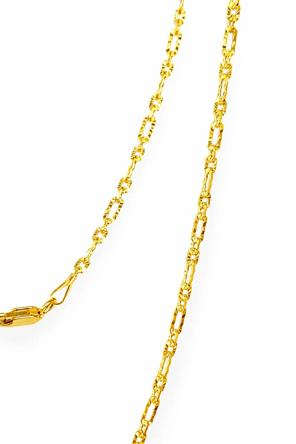 9ct Yellow Gold Italian Super Star Figaro Link Chain 45cm with Parrot Clasp - BNRA8-2-45