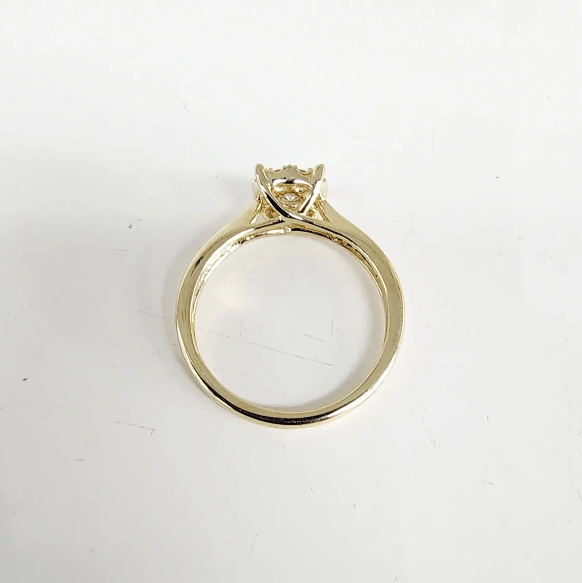 9ct Yellow Gold Lab Grown Diamond Cluster Engagement Ring 0.28ct TDW EF/VS - AURG1112
