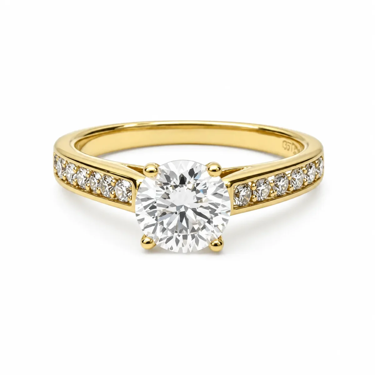9ct Yellow Gold Lab Grown Diamond Engagement Ring 1.43ct TDW – 1.09ct Centre Diamond - AURG1333