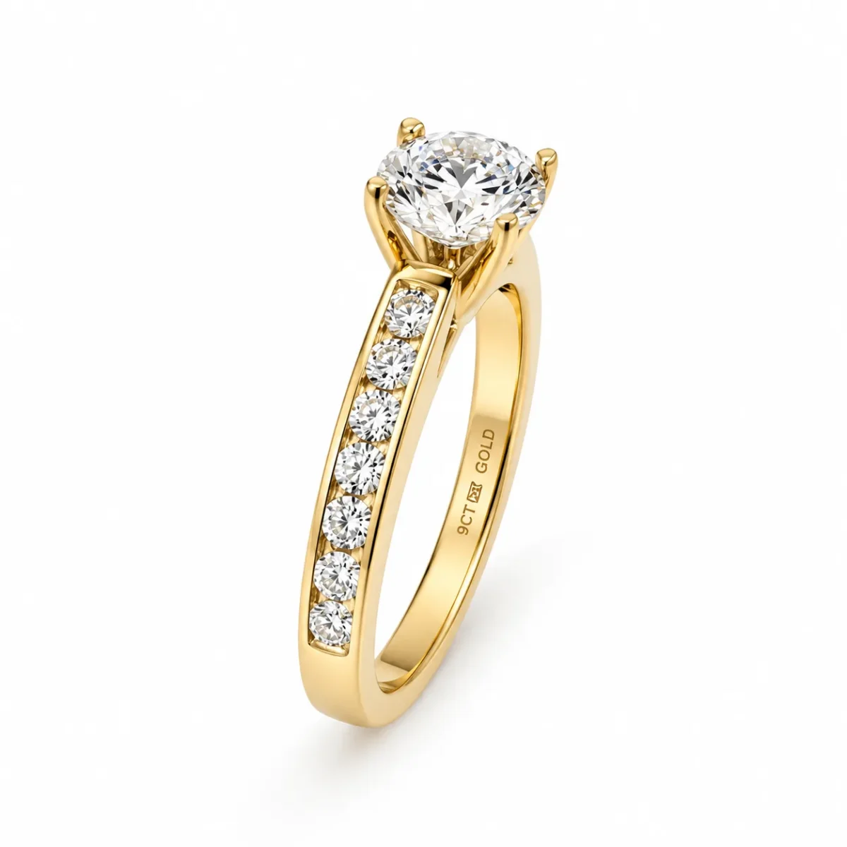 9ct Yellow Gold Lab Grown Diamond Engagement Ring 1.43ct TDW – 1.09ct Centre Diamond - AURG1333