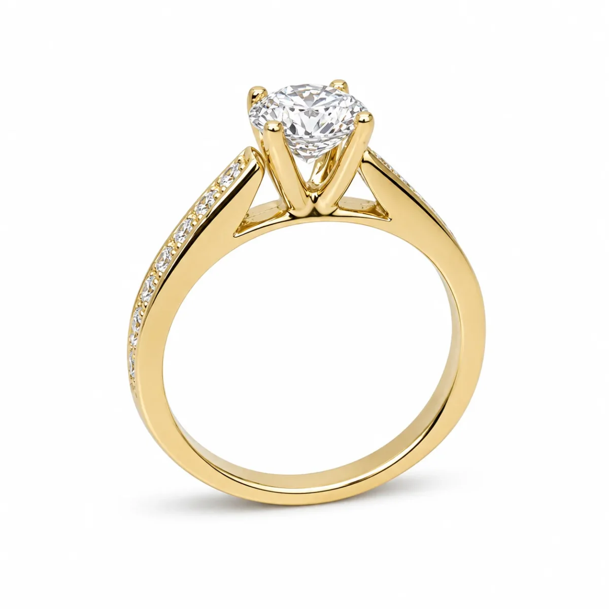 9ct Yellow Gold Lab Grown Diamond Engagement Ring 1.43ct TDW – 1.09ct Centre Diamond - AURG1333