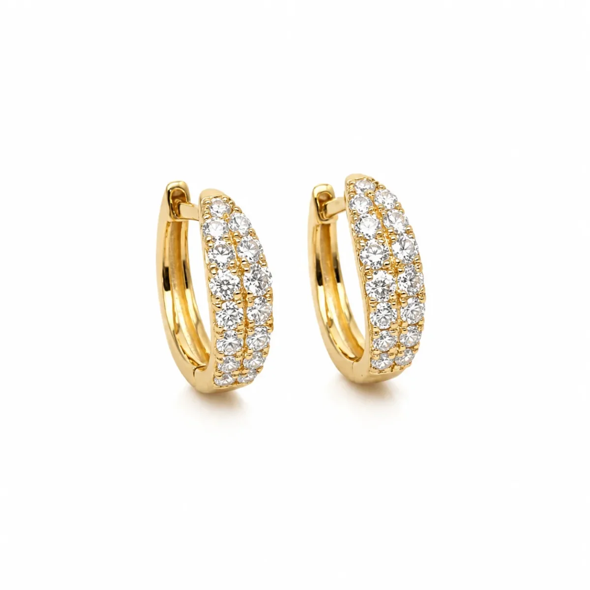 9ct Yellow Gold Lab-Grown Diamond Huggie Earrings 0.49ct TDW – EF/VS - AUER1897
