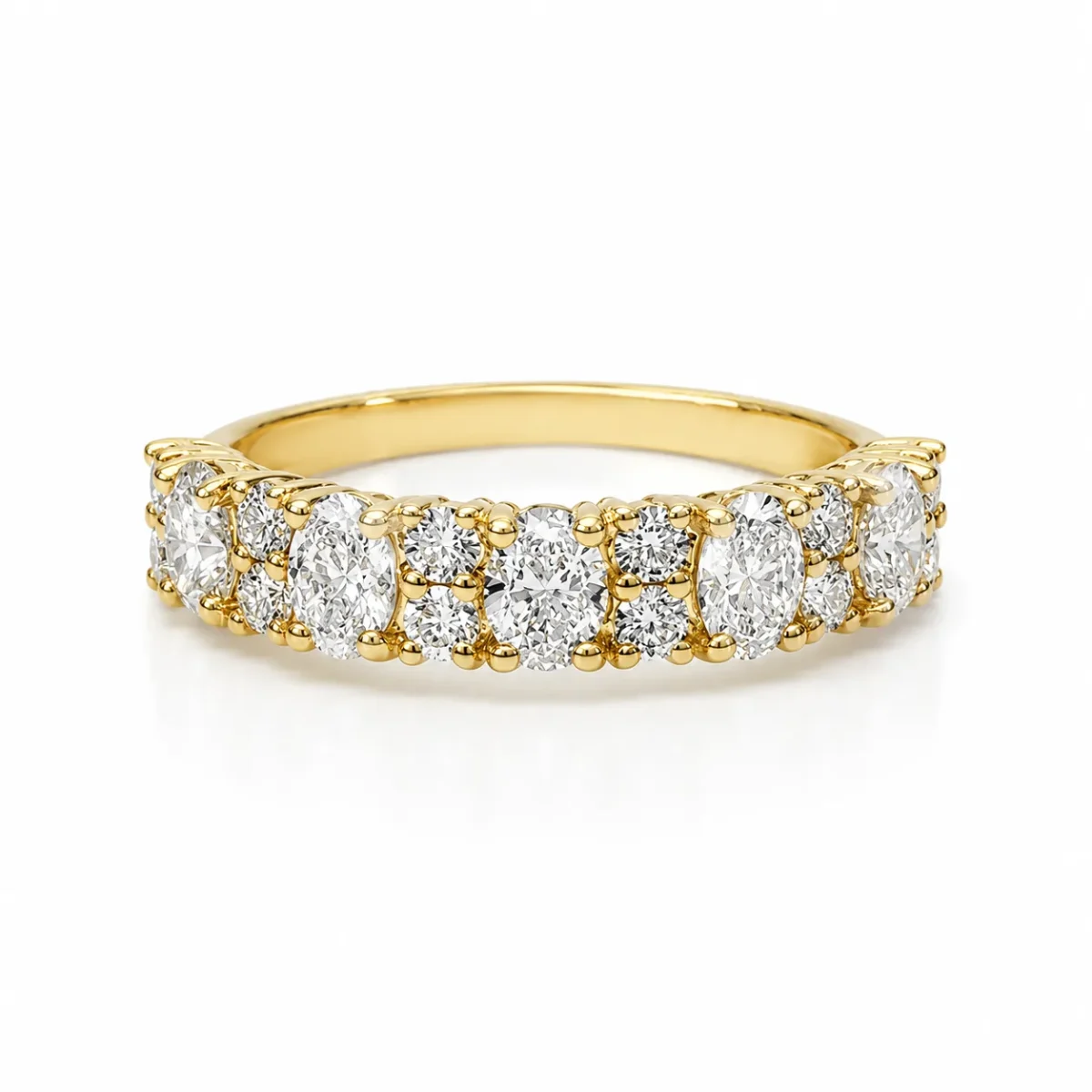 9ct Yellow Gold Lab Grown Oval Diamond Ring 1.07ct - AURG1868