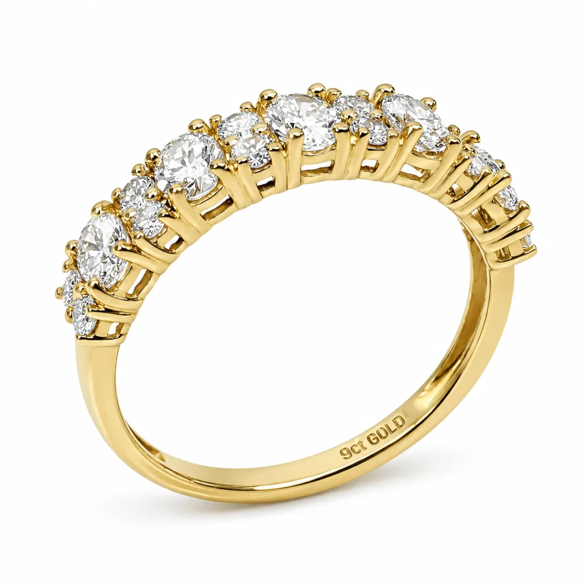 9ct Yellow Gold Lab Grown Oval Diamond Ring 1.07ct - AURG1868