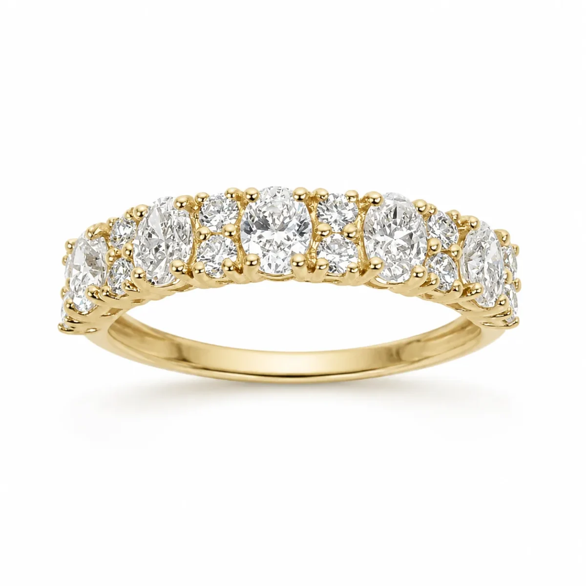 9ct Yellow Gold Lab Grown Oval Diamond Ring 1.07ct - AURG1868