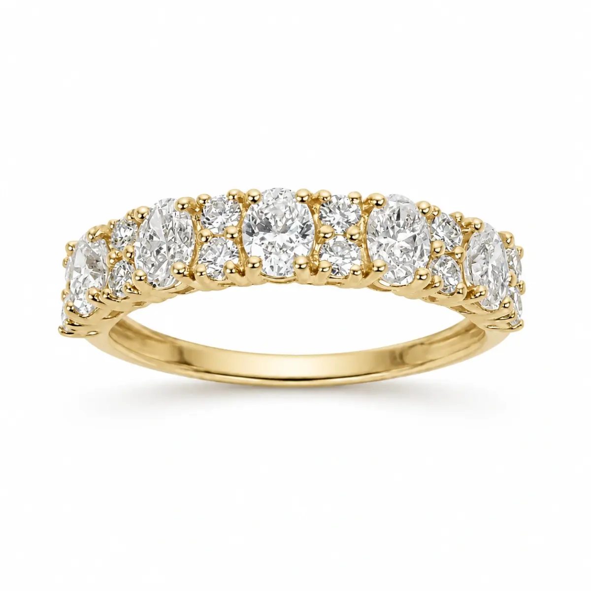 9ct Yellow Gold Lab Grown Oval Diamond Ring 1.07ct - AURG1868