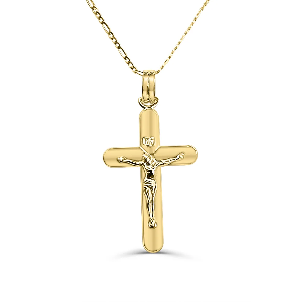 9ct Yellow Gold Large Crucific Pendant