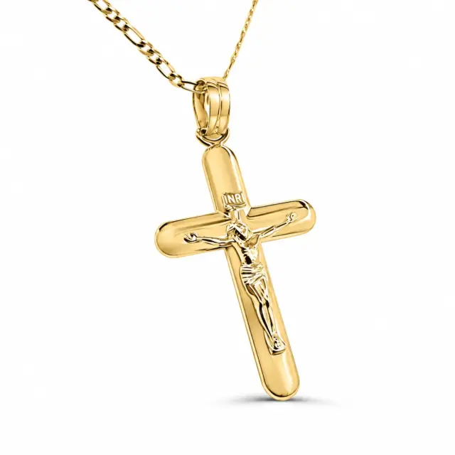 9ct Yellow Gold Large Crucific Pendant