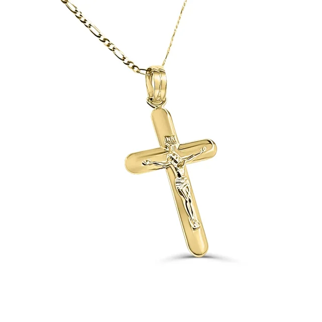 9ct Yellow Gold Large Crucific Pendant