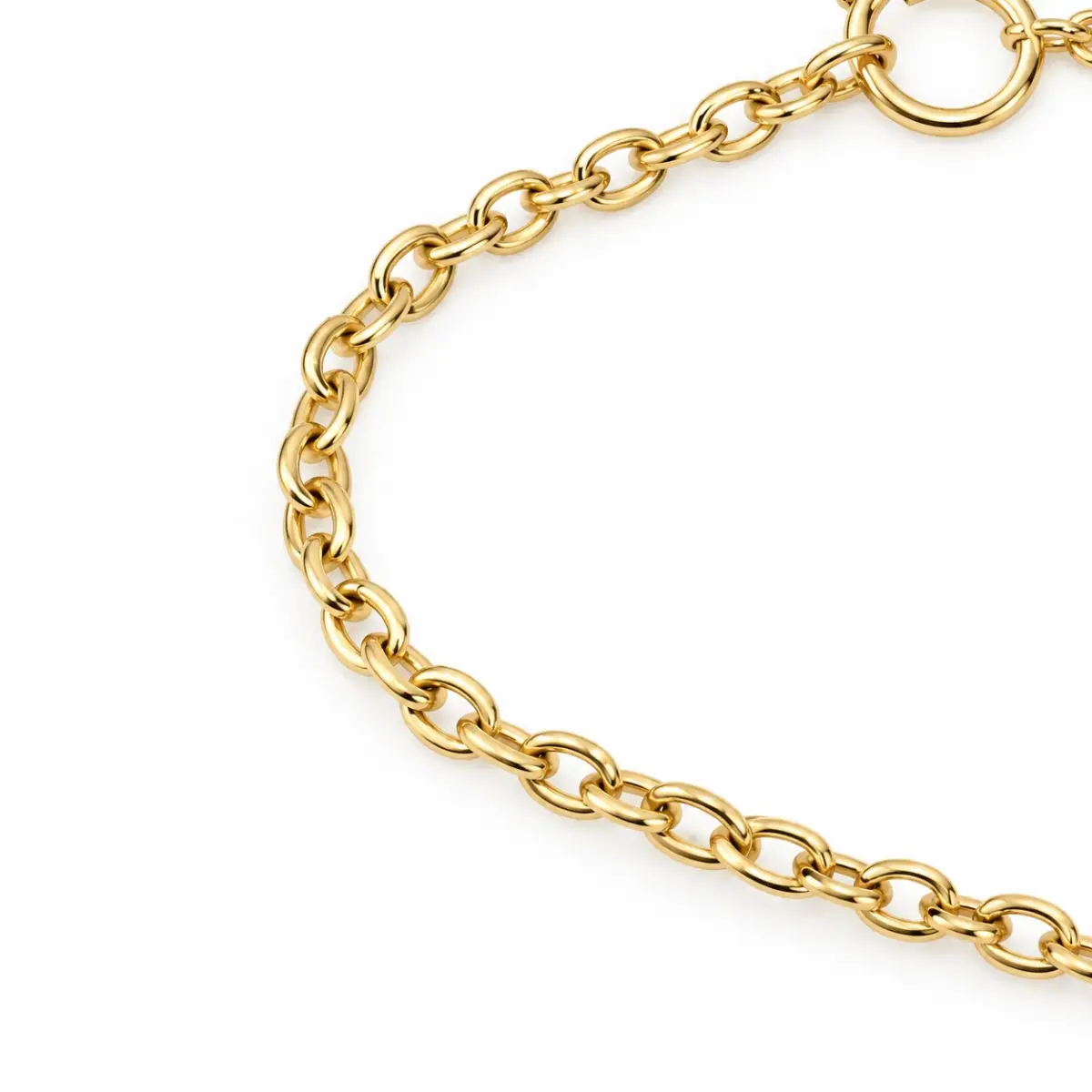9ct Yellow Gold Miraculous Mary Medal & Puff Heart Adjustable Bracelet 18cm - 1931.9BR