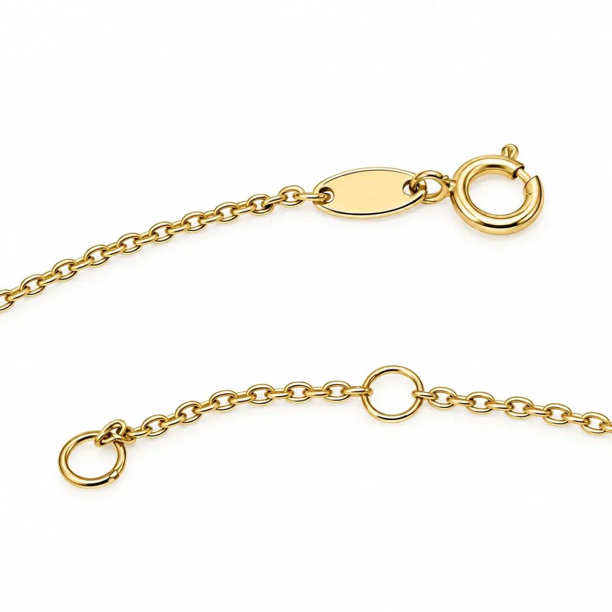 9ct Yellow Gold Miraculous Mary Medal & Puff Heart Adjustable Bracelet 18cm - 1931.9BR