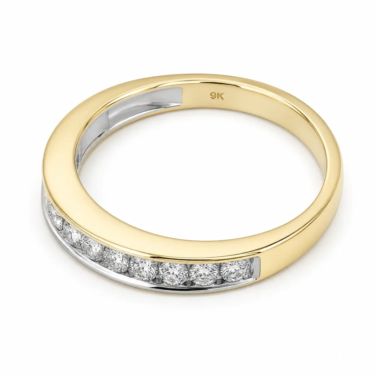 9ct Yellow Gold Natural Diamond Channel Set Ring – 0.50ct - IGR20773