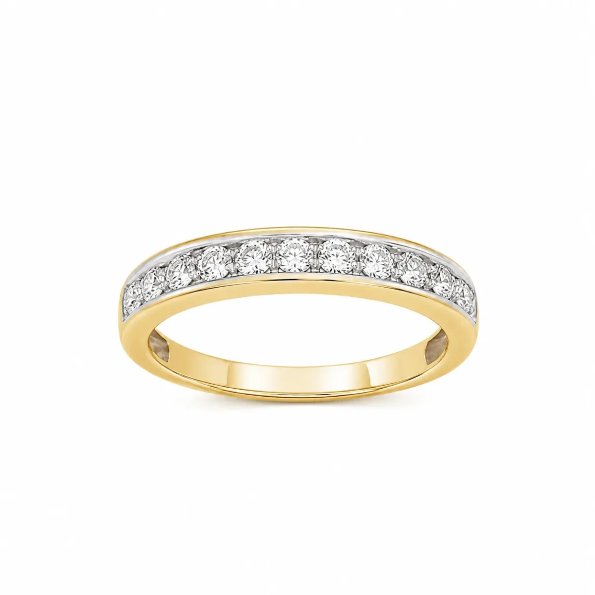 9ct Yellow Gold Natural Diamond Channel Set Ring – 0.50ct - IGR20773