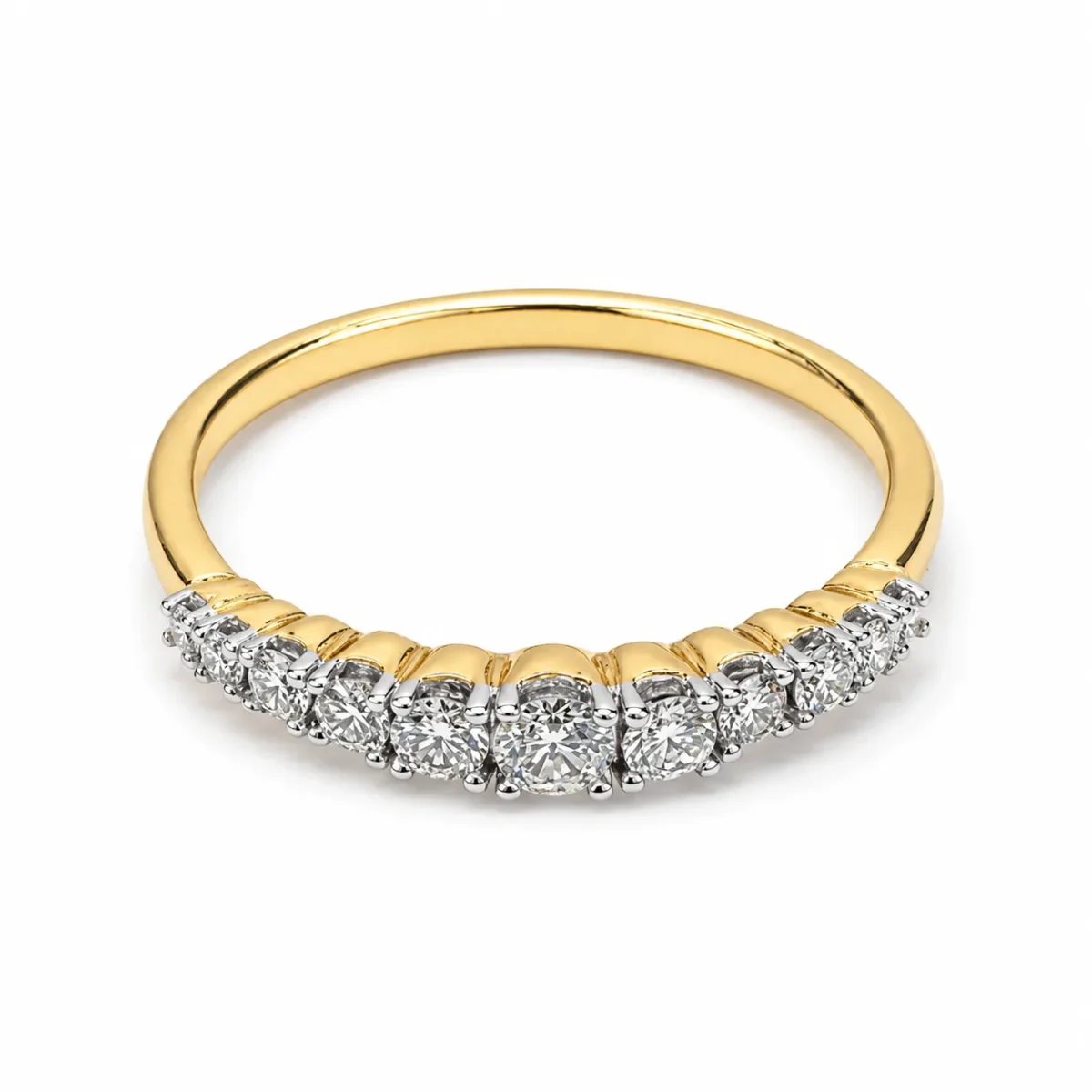9ct Yellow Gold Natural Diamond Graduated Ring – 0.33ct - R42514033