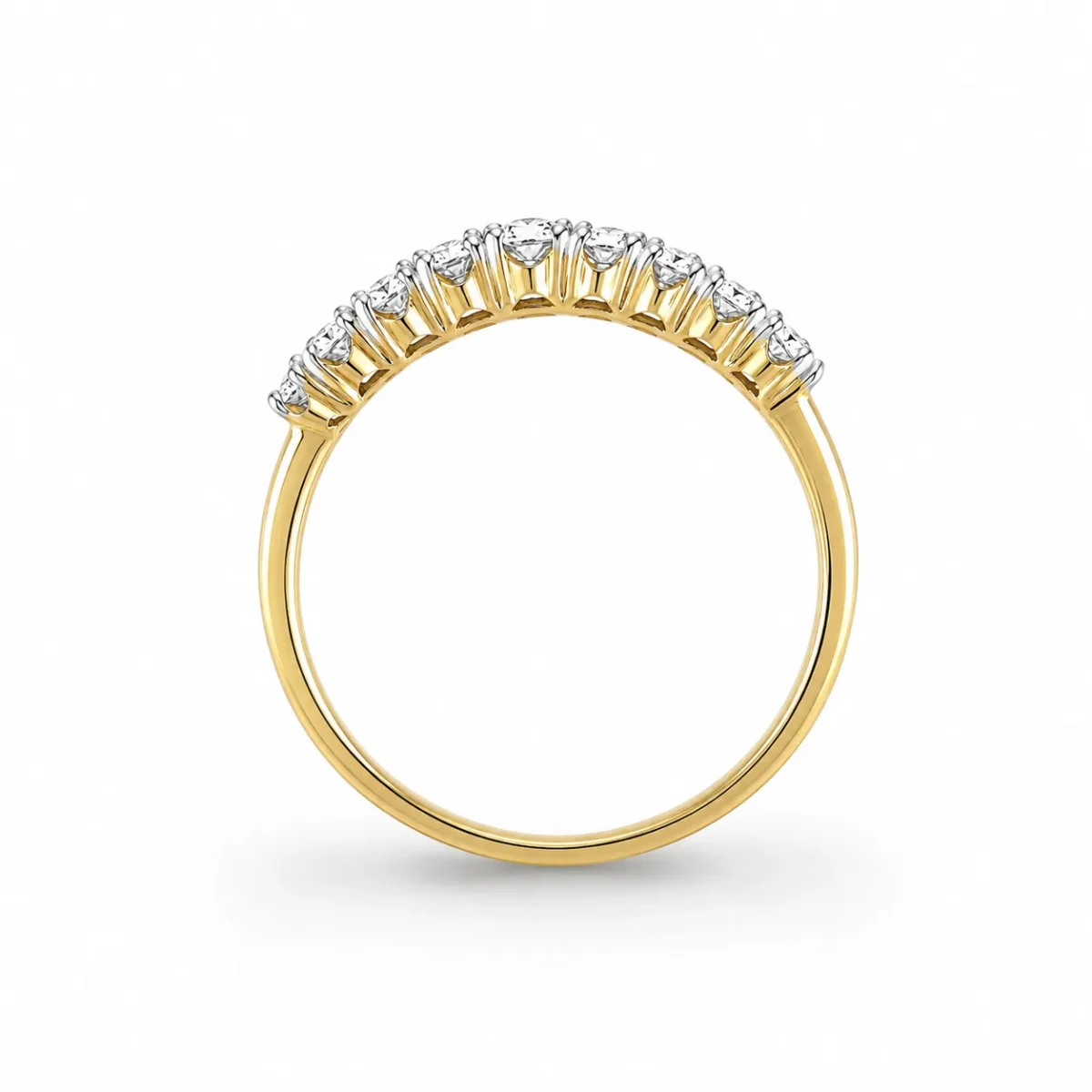 9ct Yellow Gold Natural Diamond Graduated Ring – 0.33ct - R42514033