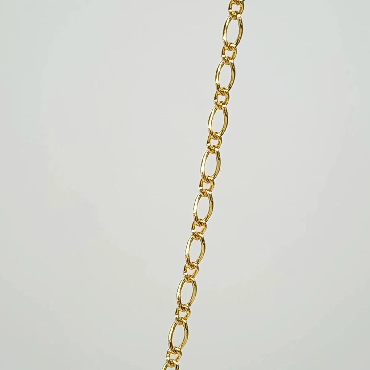 9ct Yellow Gold Oval Figaro 60 Gauge 1/1 Chain - 60cm