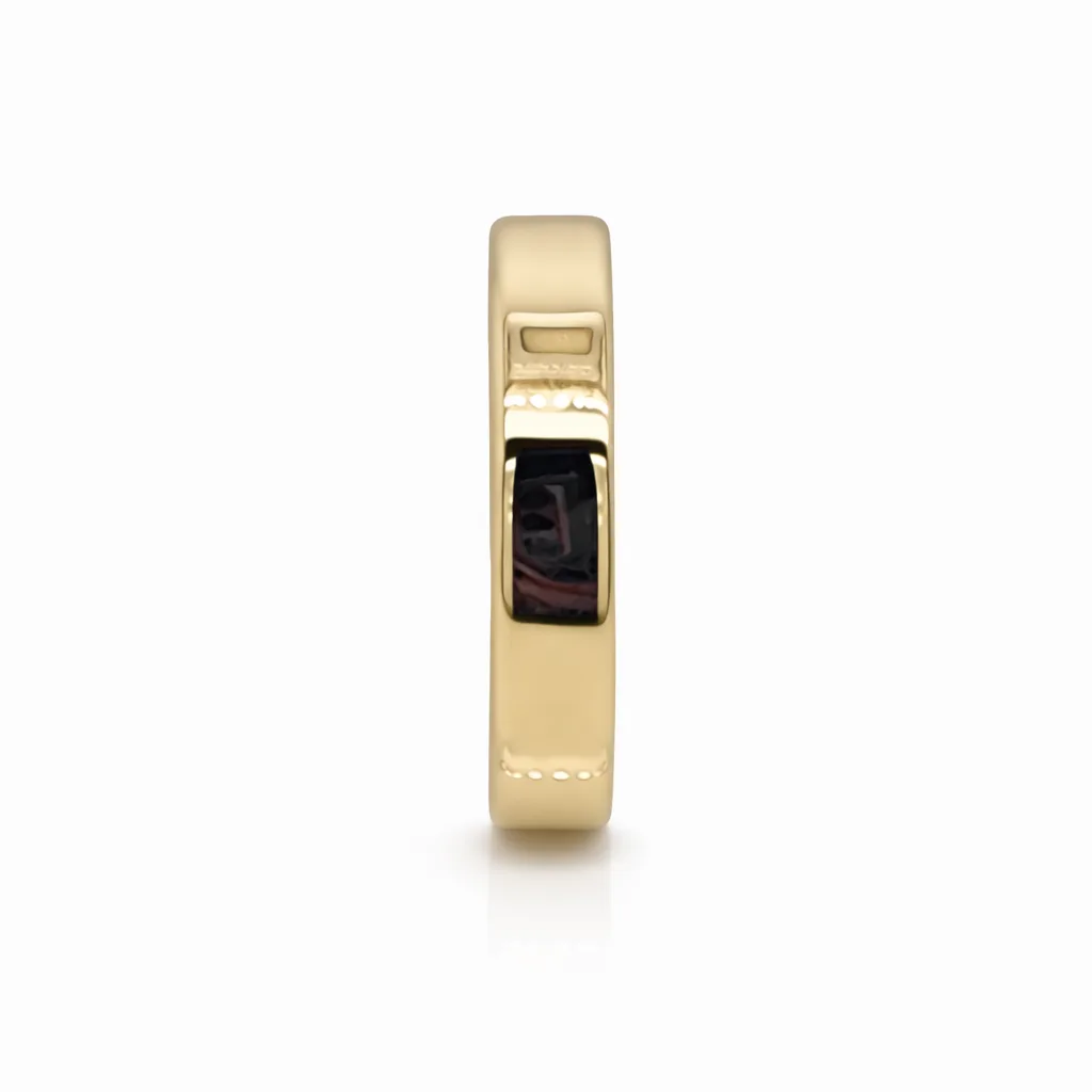 9ct Yellow Gold Plain Flat Profile Wedding Band – 5mm Bevelled Edge