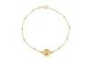 9ct Yellow Gold Rainbow Circle Adjustable Trace and Ball Bracelet 18cm-19cm