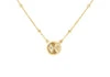 9ct Yellow Gold Rainbow Circle Adjustable Trace and Ball Necklace – 43cm to 46cm