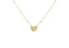 9ct Yellow Gold Rainbow Heart Adjustable Trace and Ball Necklace – 43cm to 46cm