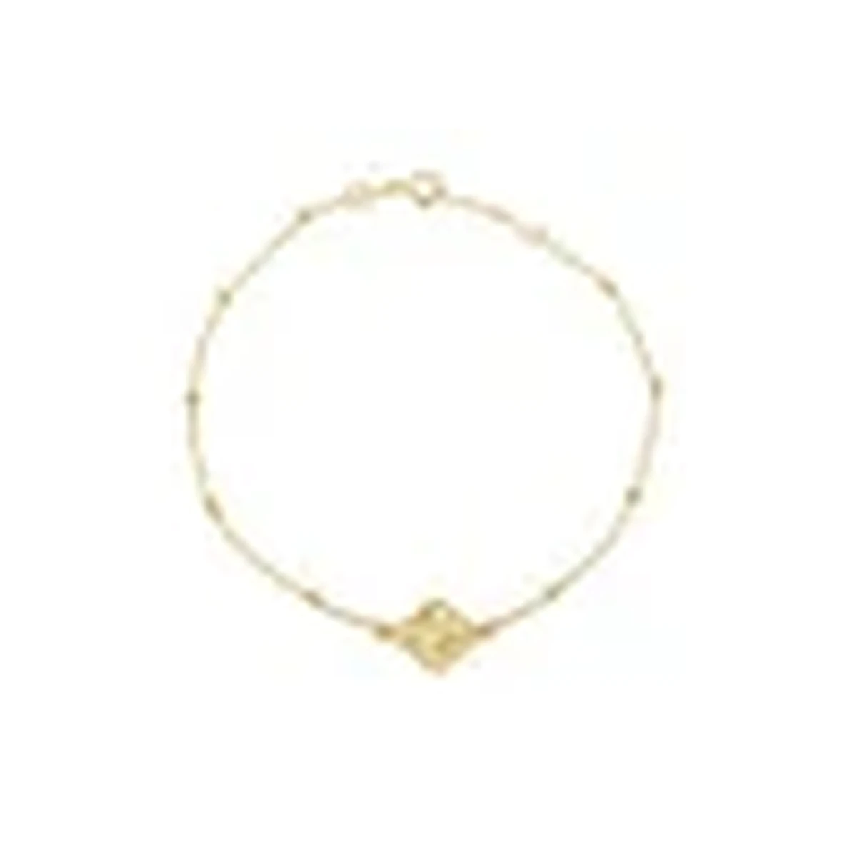 9ct Yellow Gold Rainbow Petal Adjustable Trace and Ball Bracelet 18cm-19cm