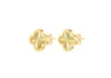 9ct Yellow Gold Rainbow Petal Stud Earrings – 9mm x 9mm