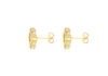 9ct Yellow Gold Rainbow Petal Stud Earrings – 9mm x 9mm
