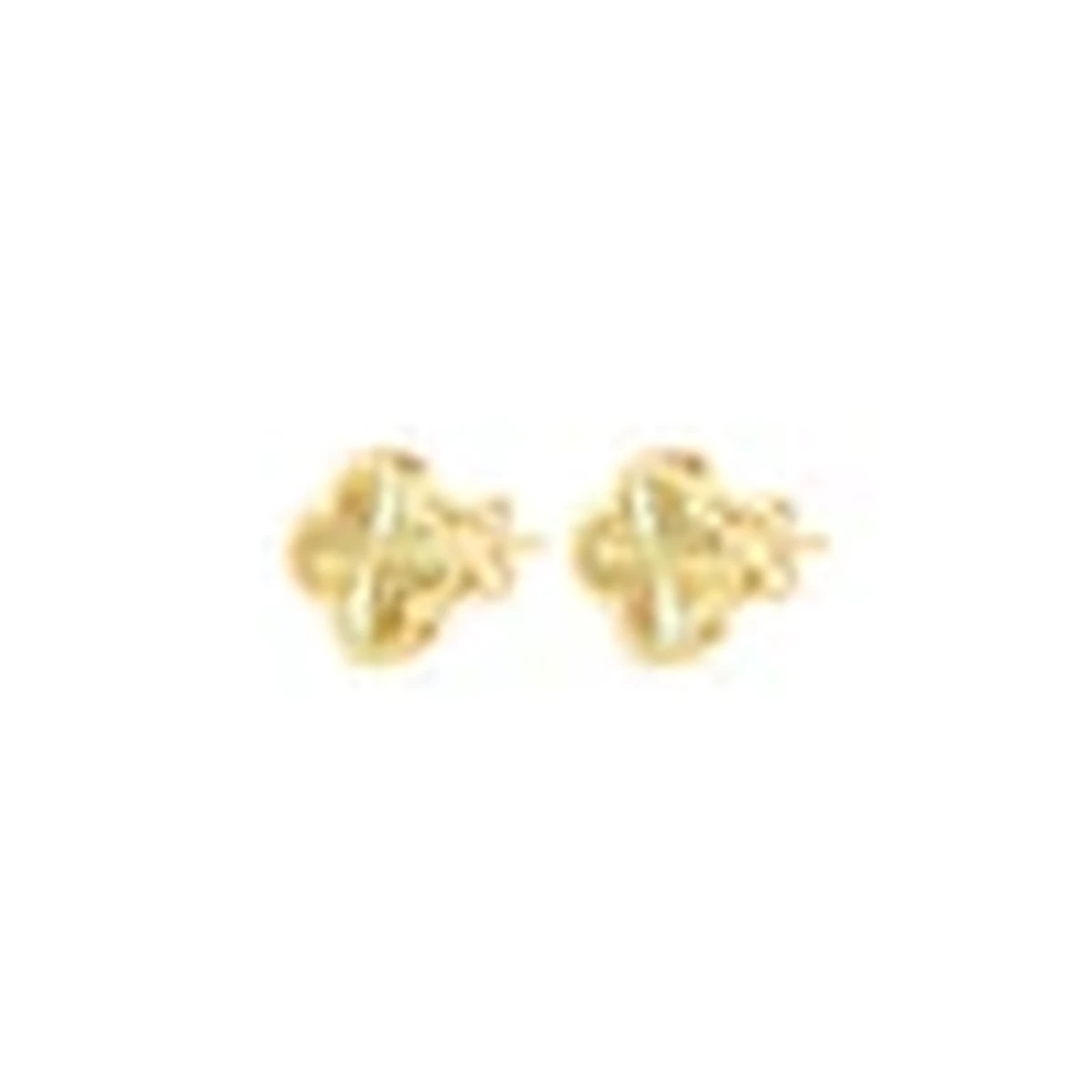 9ct Yellow Gold Rainbow Petal Stud Earrings – 9mm x 9mm