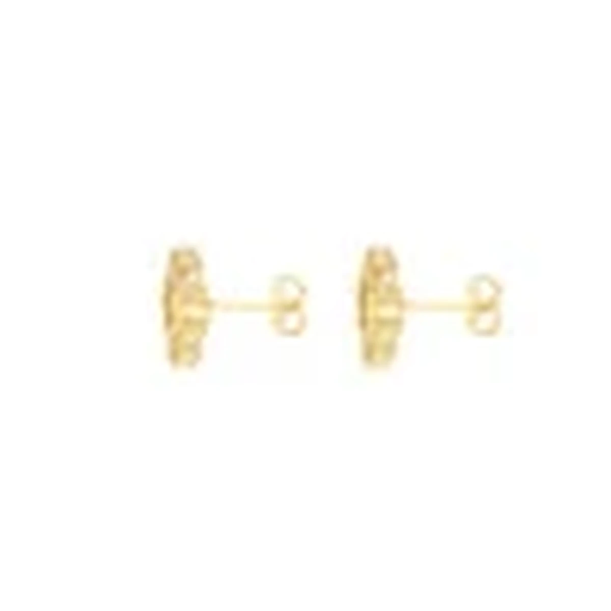 9ct Yellow Gold Rainbow Petal Stud Earrings – 9mm x 9mm