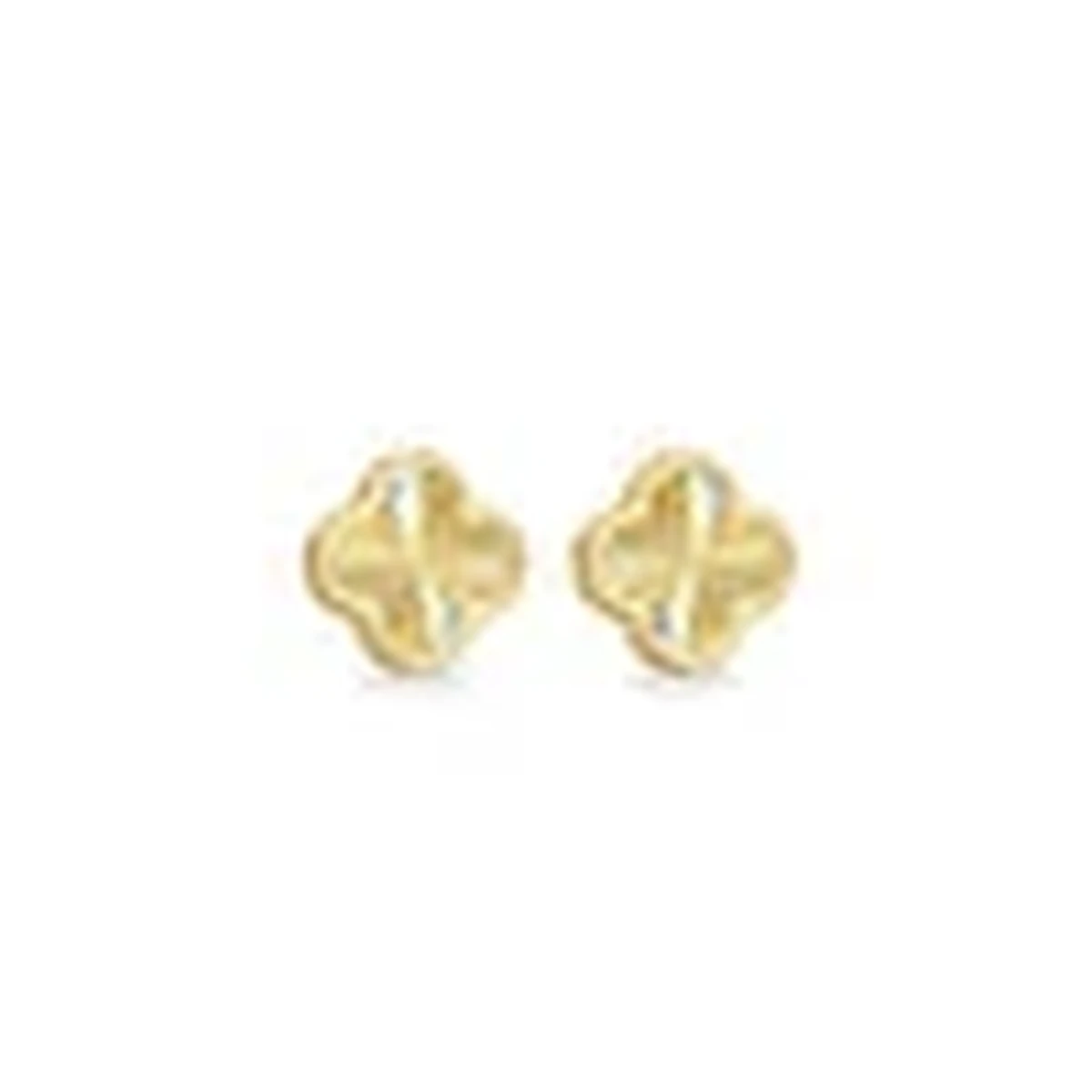 9ct Yellow Gold Rainbow Petal Stud Earrings – 9mm x 9mm