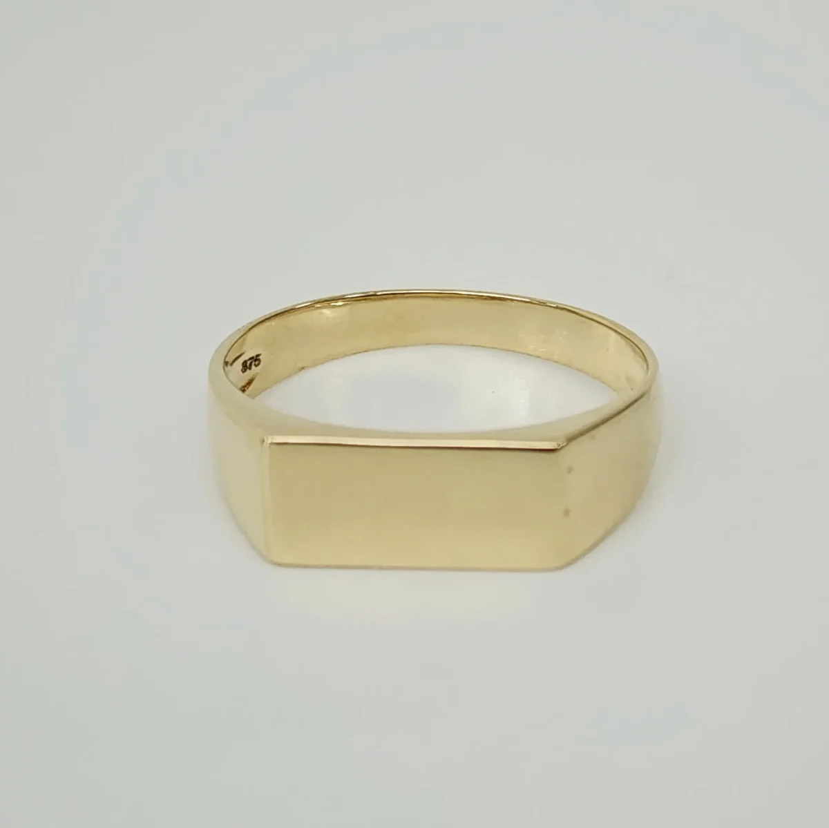 9ct Yellow Gold Rectangle Signet Wedding / Dress Ring - D6413MOD9Y