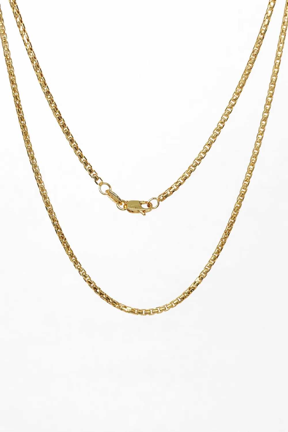 9ct Yellow Gold Rounded Diamond Cut Box Chain 1.70mm – Italian Made - 9CTBOXED