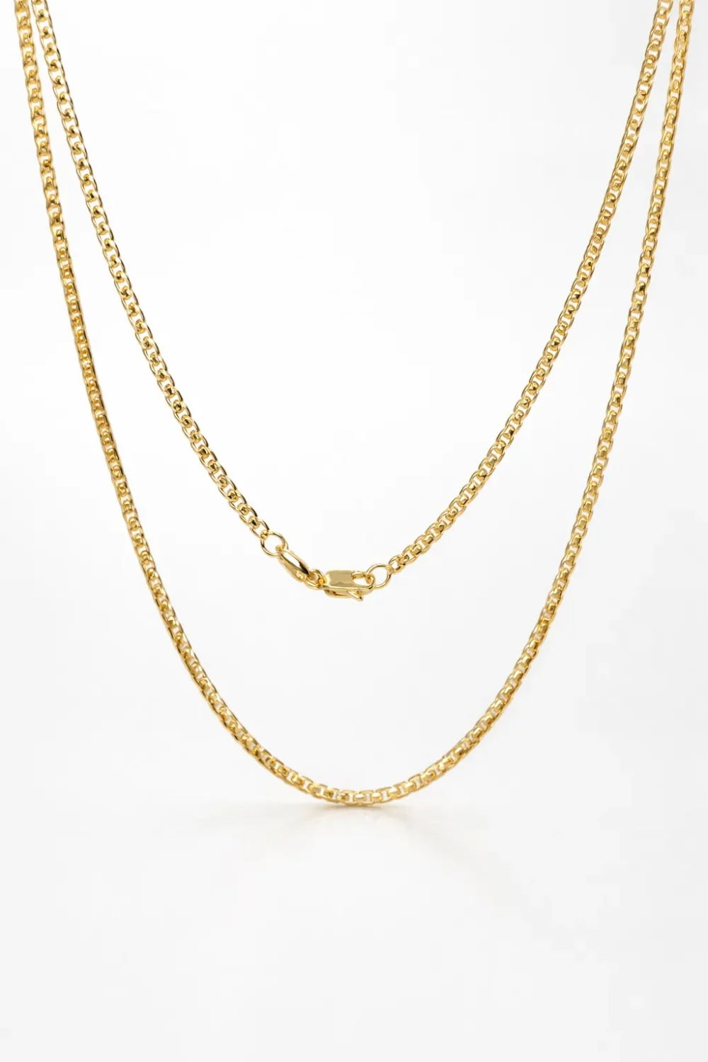 9ct Yellow Gold Rounded Diamond Cut Box Chain 1.70mm – Italian Made - 9CTBOXED