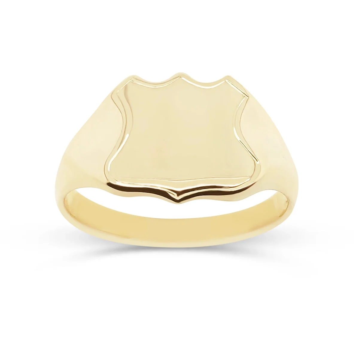 9ct Yellow Gold Shield Signet Ring