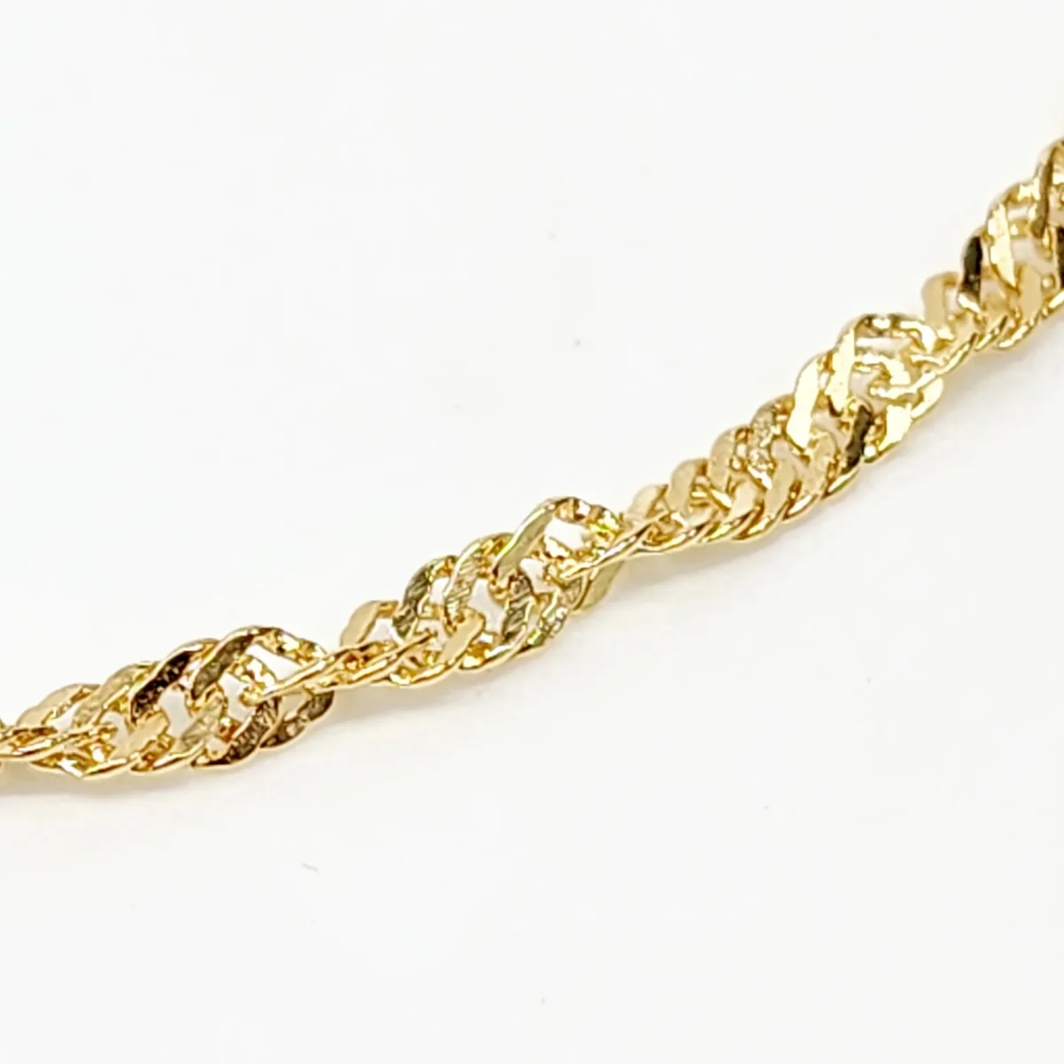 9ct Yellow Gold Singapore Twist 40 Gauge Bracelet