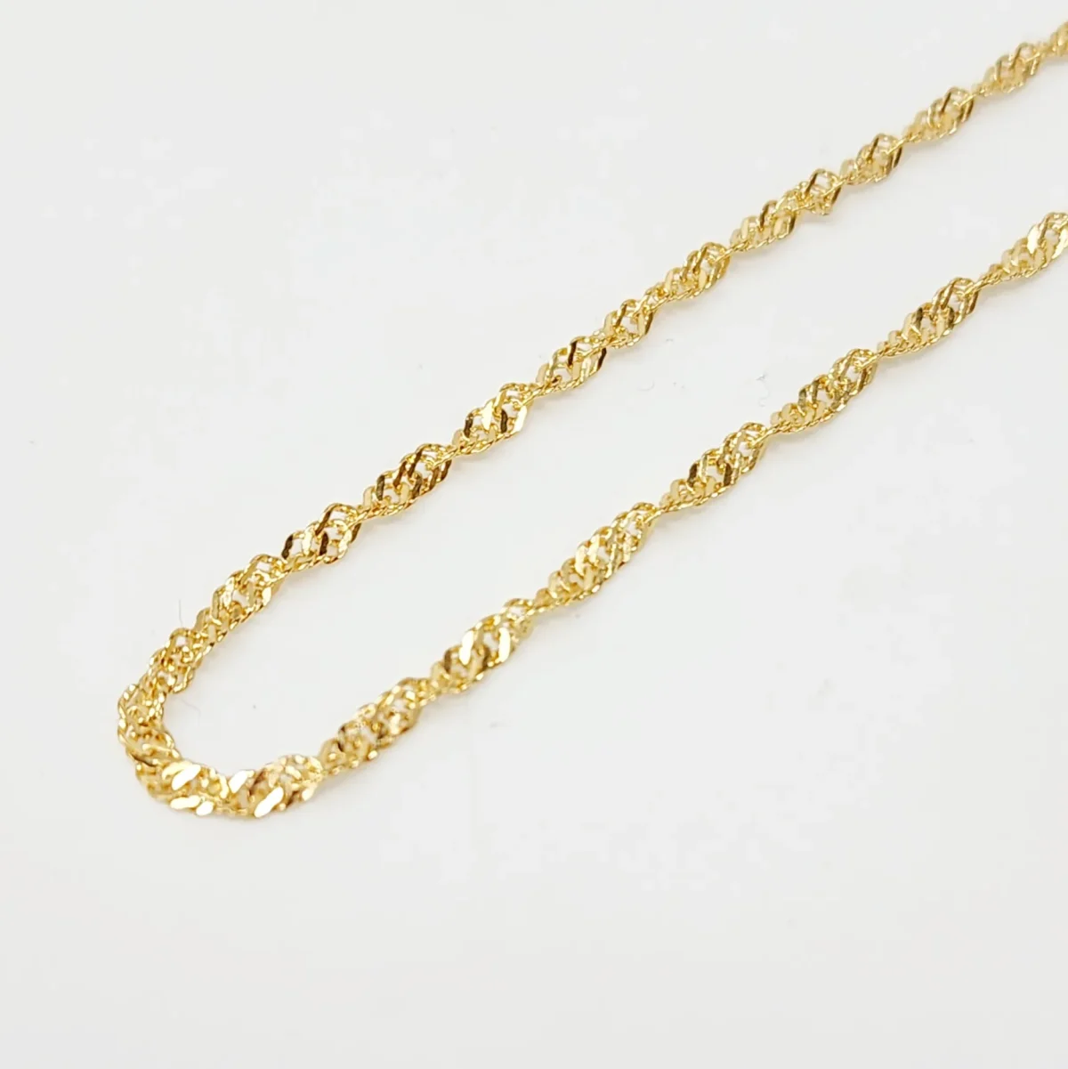 9ct Yellow Gold Singapore Twist 40 Gauge Bracelet
