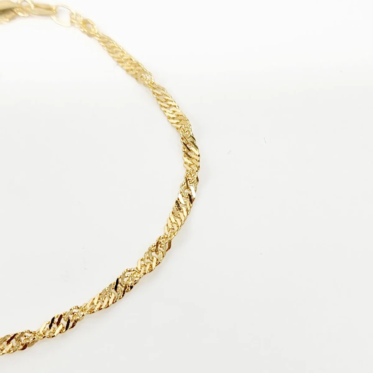 9ct Yellow Gold Singapore Twist 40 Gauge Bracelet