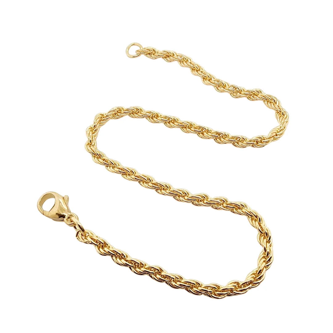 9ct Yellow Gold Solid 3.00mm Width Rope Bracelet 24cm