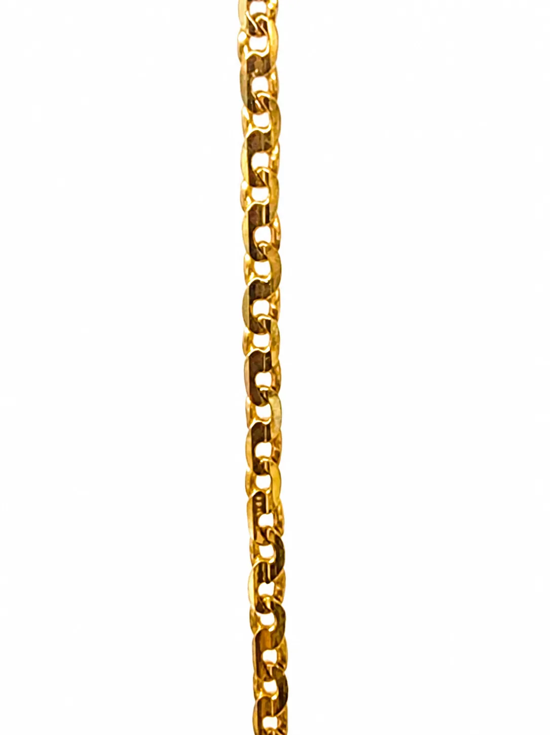 9ct Yellow Gold Solid Anchor Link Chain 50cm – 2mm Wide Classic Polished Necklace - 9CTPYZ-50