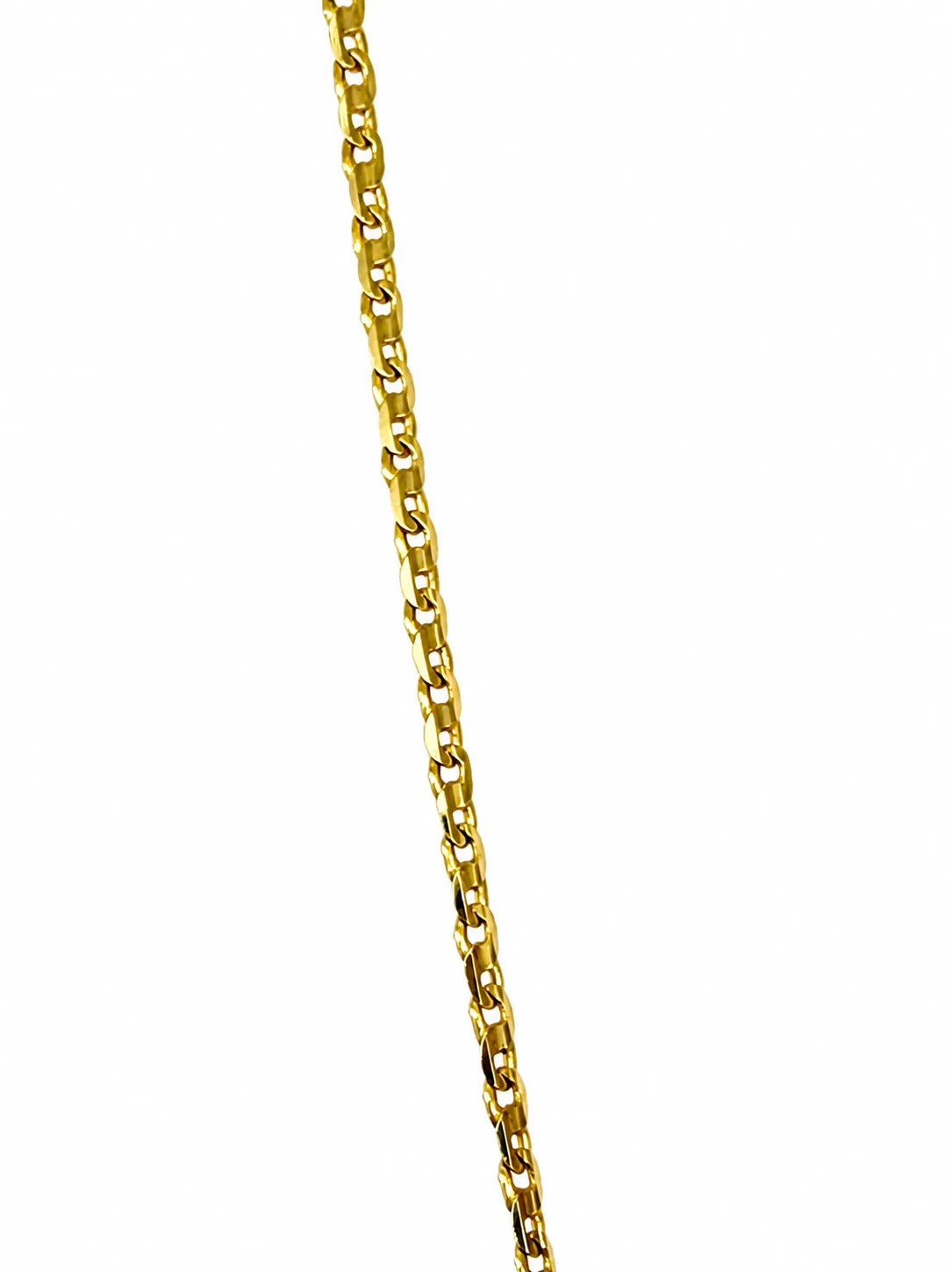 9ct Yellow Gold Solid Anchor Link Chain 50cm – 2mm Wide Classic Polished Necklace - 9CTPYZ-50