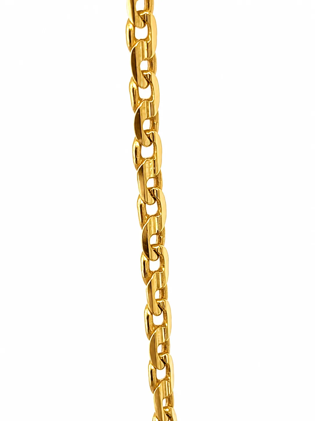 9ct Yellow Gold Solid Anchor Link Chain 50cm – 2mm Wide Classic Polished Necklace - 9CTPYZ-50