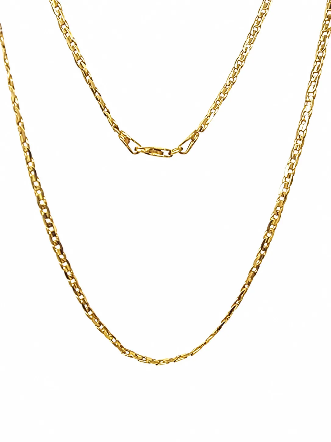 9ct Yellow Gold Solid Anchor Link Chain 50cm – 2mm Wide Classic Polished Necklace - 9CTPYZ-50