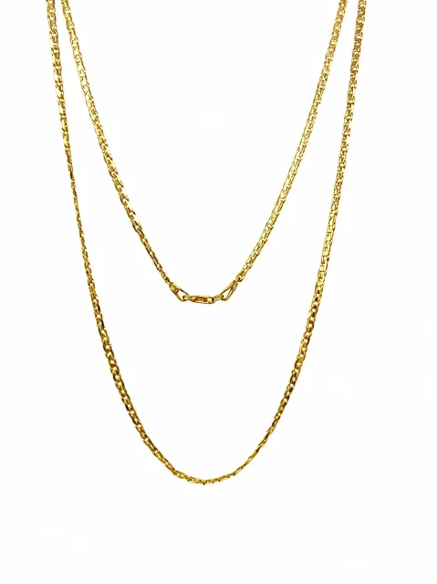 9ct Yellow Gold Solid Anchor Link Chain 50cm – 2mm Wide Classic Polished Necklace - 9CTPYZ-50
