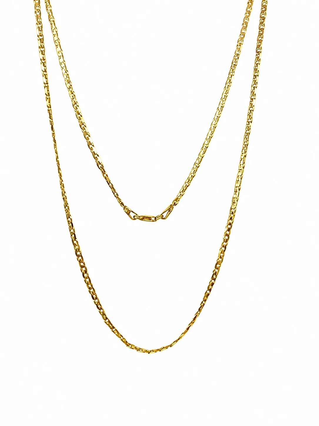 9ct Yellow Gold Solid Anchor Link Chain 50cm – 2mm Wide Classic Polished Necklace - 9CTPYZ-50